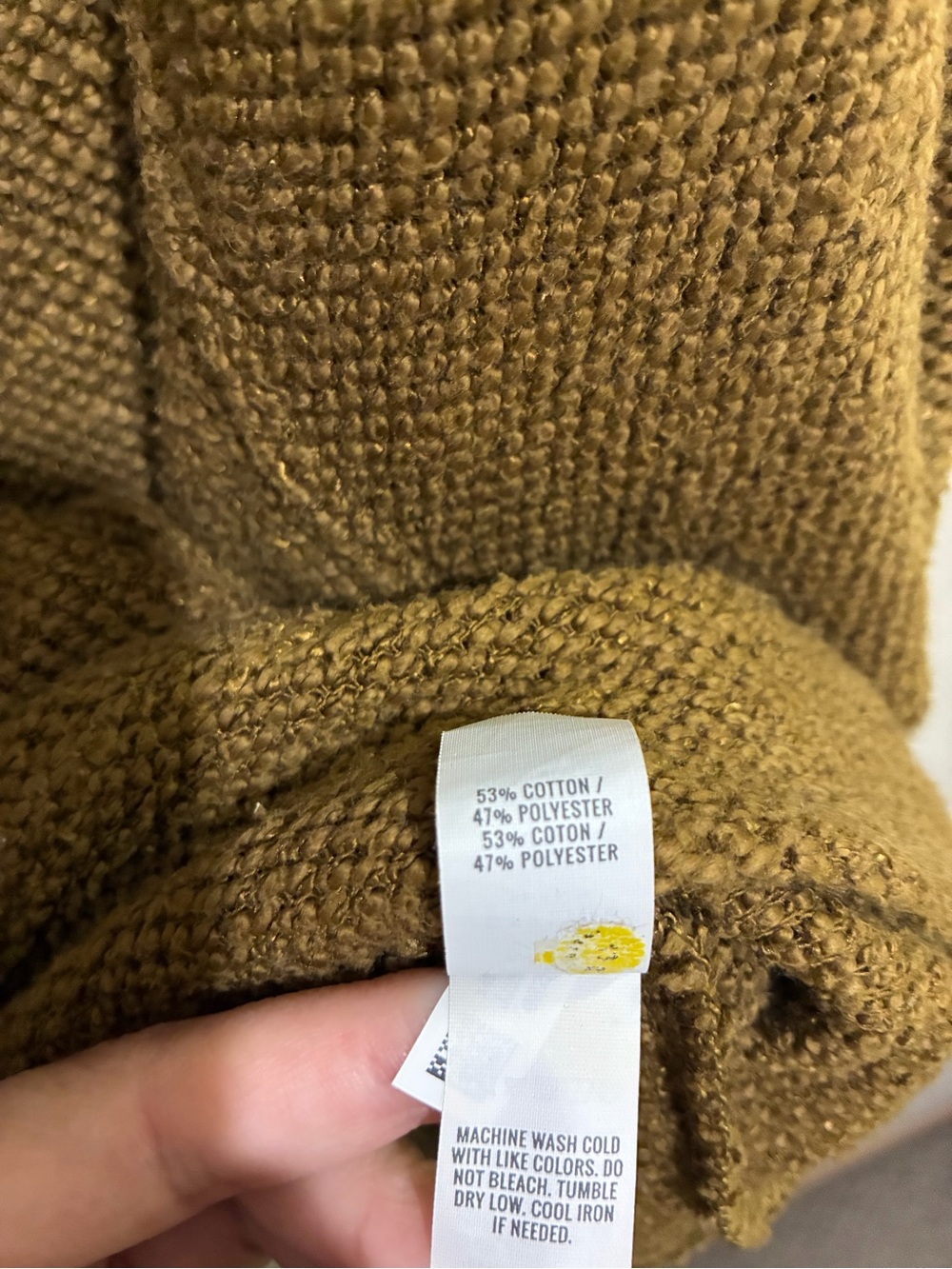 Aerie Knit Funnel Neck Hoodie Large Olive Chartreuse Green - Picture 10 of 10